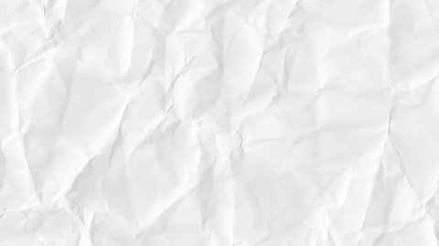 Abstract art background animation white crumpled paper. Realistic cartoon wrinkled surface texture  in modern trendy stop motion style. Fashion minimal abstract dynamic concept design.
