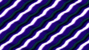 Abstract animation of wavy moving colorful  stripes arranged diagonally,  seamless loop. Cartoon flowing curving wide stripes.abstract  background. 