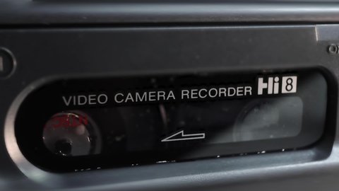 Augusta, Ga USA - 11 08 21: Vintage 2002 Sony TRV108 NTSC Handycam tape playing