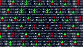 Stock market tickers background. Digital animation of stock market tickers. Concept idea of financial data. Selective focus. - Powered by Shutterstock - Get 15% off with code: PIKWIZARD15