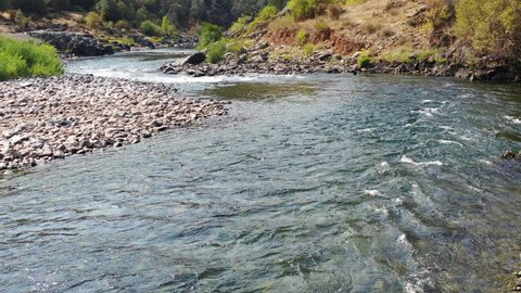 The American River flows through the Auburn Recreation Area not far from Sacramento, California. This beautiful area is used for mountain biking, hiking, gold panning, and just plain relaxing.