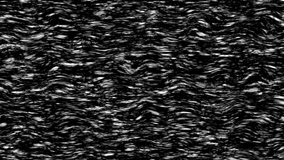 Cartoon ocean. Texture. Animated abstract water waves. Black and white. Background. Overlay. Loop. 23,98 fps