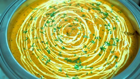 paneer butter masala from Kerala India.4k resolution beautiful stock video
