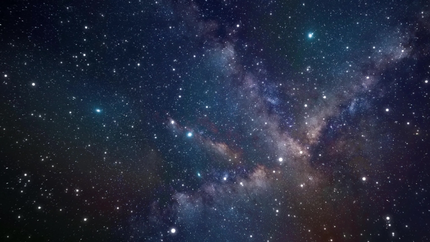 Space travel through a cluster of stars and galaxies to meet unknown worlds. Billions of stars in the Milky Way galaxy. . High quality 4k footage