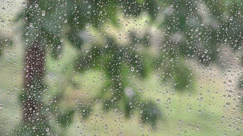 Raining, Rain Drops on Window, Torrential Rain, Hailstone Stormy, Summer Rainy Day, Hail, Ice Storm Droplet on Glass, Bad Weather