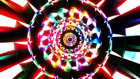 Multicolored retro neon glowing spark motion graphic. Looped animation. Abstract seamless VJ neon HD background.