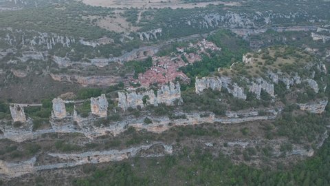 Orbaneja del Castillo from a drone point of view
