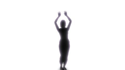Dancer Silhouette Funky Lifestyle Hip Hop In Lighting Stage