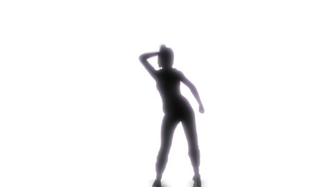 Dancer Silhouette Funky Lifestyle Hip Hop In Lighting Stage
