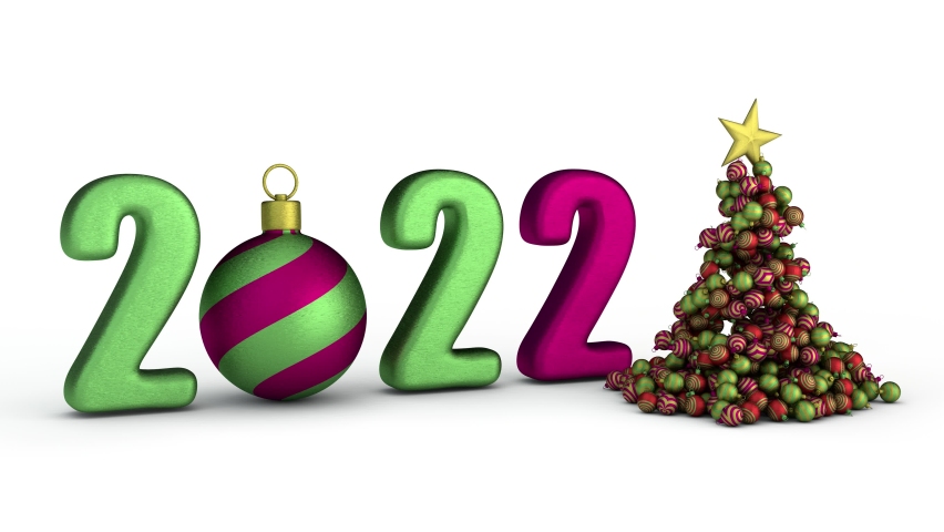 Date Christmas 2022 New Year 3D Animation Date 2022 Stock Footage Video (100% Royalty-Free)  1082161478 | Shutterstock