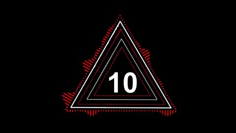 10 seconds neon countdown timer