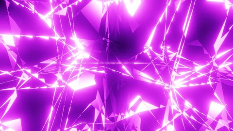 Abstract Glowing spark neon purple background kaleidoscope. Vj Flickering seamless VJ neon HD.