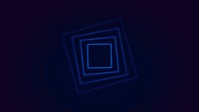 Blue purple neon laser squares abstract technology motion background. Seamless looping. Video animation Ultra HD 4K 3840x2160