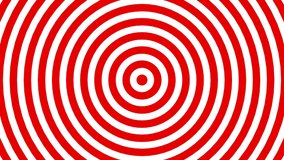 visual background. seamless moving background. background video with a circle pattern with a radio wave effect consisting of red and white