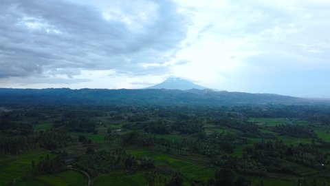 Aerial view of Mount Seulawah Agam, Aceh, Indonesia.