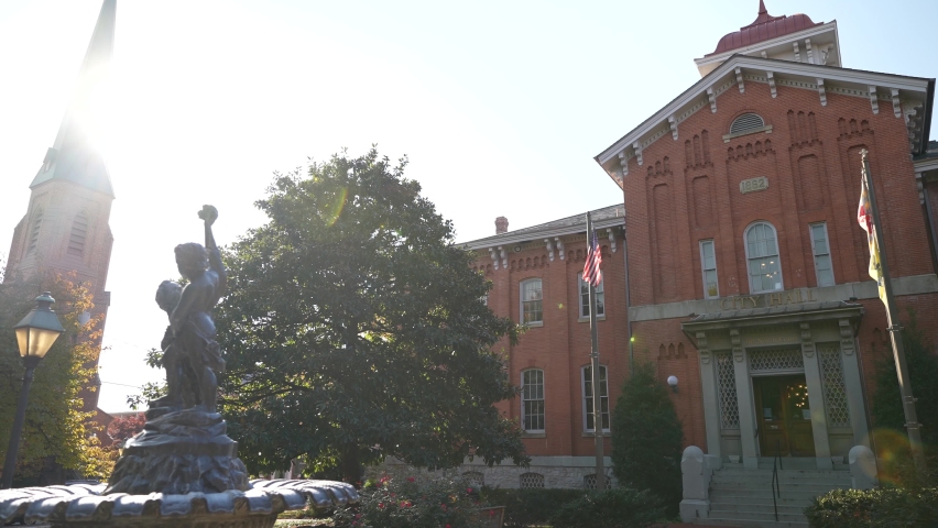 City Hall Court House in downtown Historic Federick, Maryland