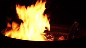 4K Video of a Campfire