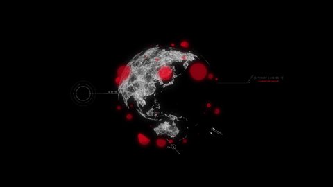 Coronavirus spreads worldwide putting major places under lockdown- World map of countries under corona-virus attack depicted by the red dots in the video. 