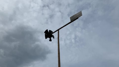 Wind blows on the weather vane. Concept of weather