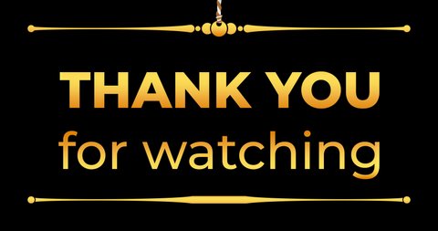 Thank You Watching Text Reveal Animation Stock Footage Video (100% ...