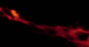 Animation of red vapours and light moving on black background. movement, energy and form, abstract interface background concept digitally generated video.