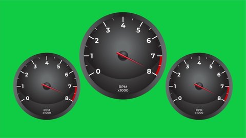 Speedometer test measure. Speedometer car icon slow-medium-fast. Quick level tachometer accelerate.