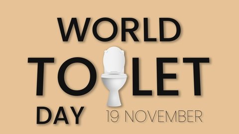 World toilet day in motion graphic animation.