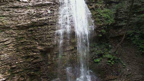 Nikhaloy Waterfall in Chechen Republic, Russia