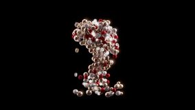  Christmas composition. Countdown from 10 to 0 from multi-colored expensive Christmas tree decorations. Composition on black background with alpha matte. - Powered by Shutterstock - Get 15% off with code: PIKWIZARD15