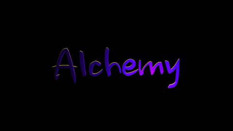 Alchemy Title Animation with Alpha channel.