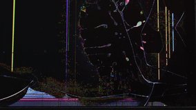 A man presses his finger on a broken TV or computer screen. - Powered by Shutterstock - Get 15% off with code: PIKWIZARD15