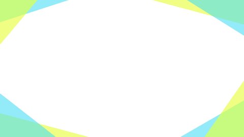 Blue and yellow simple geometric frame background (seamless loop)
