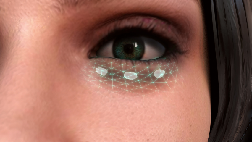 One eye cream ball split three ball and move to eye skin for reduce dark and spot skin.Beauty cosmetic concept with 3d rendering. | Shutterstock HD Video #1082370943