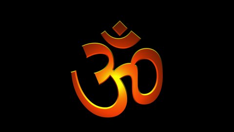 Hindu Om Icon. 4k Animation with alpha channel