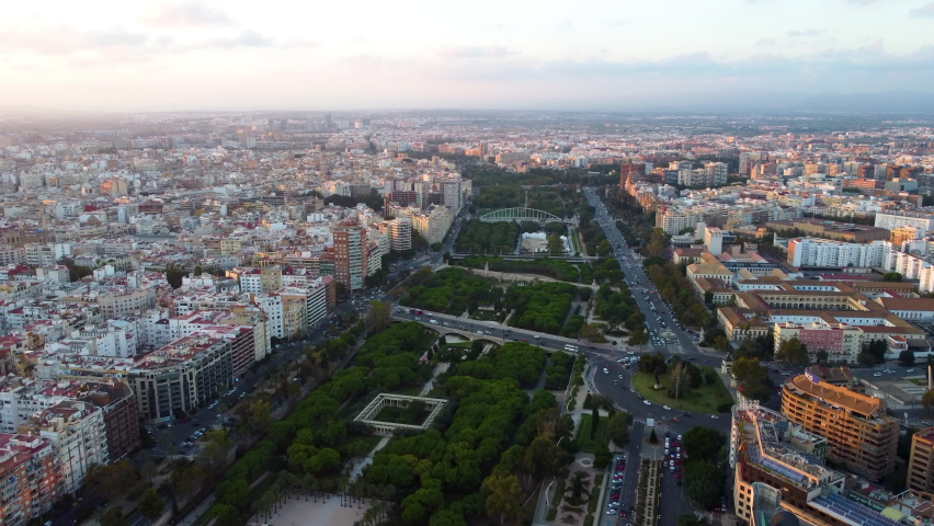 City of art and science.Top view of Valencia, Spain, UHD, 4K