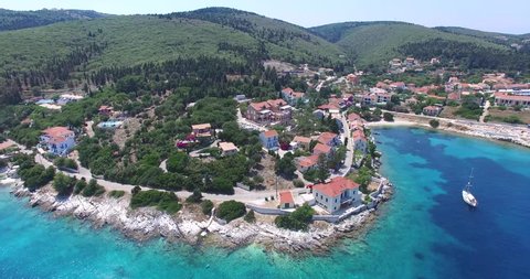 Aerial view of Greek island Kefalonia
