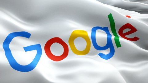 Google logo Video. Google logo on white background. 3d American Internet brand Google Slow Motion video. technology industry background. Google 1080p Full HD video Close Up - New York, 4 July 2021
