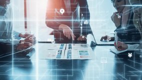 Business and technology concept. Communication network. Data analysis. Management strategy. Digital transformation. - Powered by Shutterstock - Get 15% off with code: PIKWIZARD15