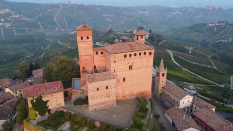 Serralunga d'Alba Aerial View in Langhe, Piedmont