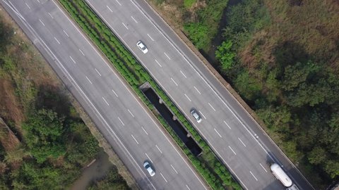 Aerial footage of the Mumbai-Pune Expressway near Pune India. The Expressway is officially called the Yashvantrao Chavan Expressway.