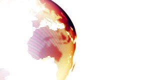 Spinning orange earth globe on white background. Seamless loop - Powered by Shutterstock - Get 15% off with code: PIKWIZARD15