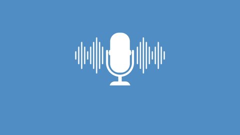 Podcast. Podcasting Sound Audio Wave animation