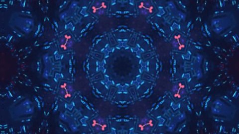 Multicolor Kaleidoscope Pattern. Unique Kaleidoscope Animation. Beautiful Bright Ornament. 4K Motion Graphics Background