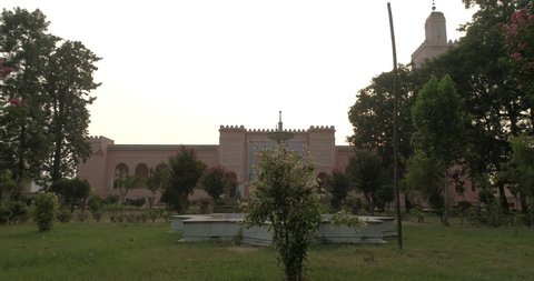 Kapurthala, Punjab - 11-12-2019 : Golden hour evening shot of moorish mosque.
Front wide shot for Moorish mosque(Marrikesh).