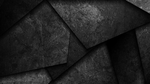 Black grunge tech 3d architecture abstract motion background. Seamless looping. Video animation Ultra HD 4K 