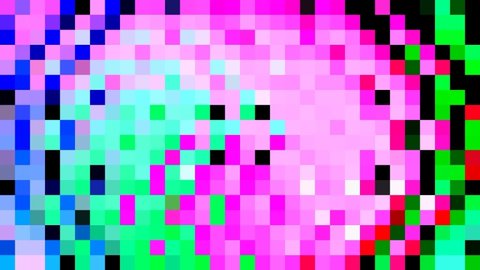 Computer Generate 8 Bit Effect Colorful Stock Footage Video (100% ...