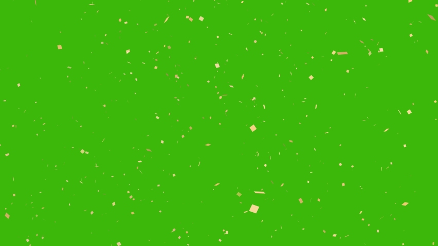 Gold confetti falling animation on green screen background. | Shutterstock HD Video #1082474524