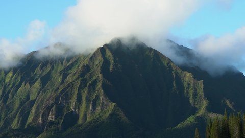 time-laps of the stairway to heaven on Oahu Hawaii