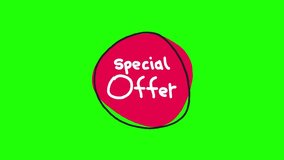 Special Offer Animated Sticker on Green Background