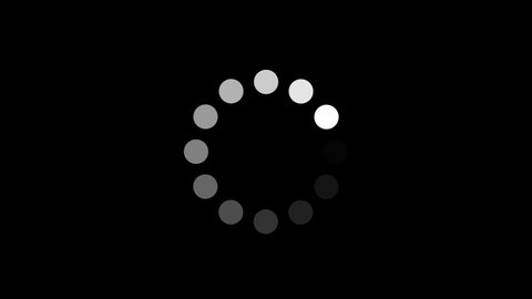Loading wheel animation - Animated spinning load icon with alpha layer transparent background